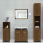 Armadietto Bagno Rovere Marrone 30x30x95cm in Legno Multistrato