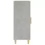 Credenza Grigio Cemento 34,5x34x90 cm in Legno Multistrato