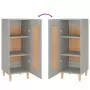 Credenza Grigio Cemento 34,5x34x90 cm in Legno Multistrato