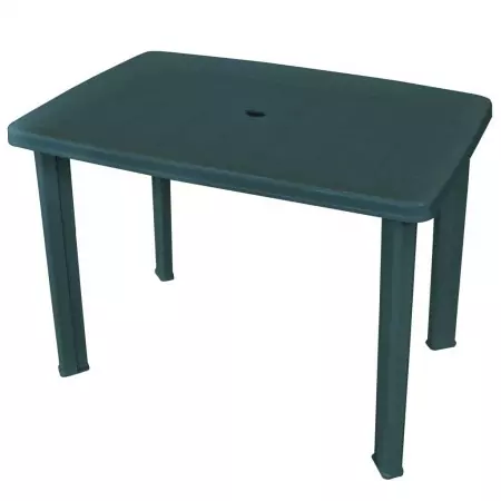 Tavolo da Giardino Verde 101x68x72 cm in Plastica