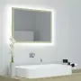 Specchio da Bagno LED Rovere Sonoma 60x8,5x37 cm in Truciolato