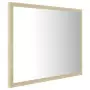 Specchio da Bagno LED Rovere Sonoma 60x8,5x37 cm in Truciolato