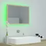 Specchio da Bagno LED Rovere Sonoma 60x8,5x37 cm in Truciolato