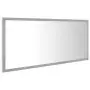 Specchio da Bagno LED Grigio Cemento 100x8,5x37cm in Truciolato