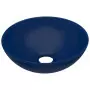 Lavandino da Bagno in Ceramica Blu Scuro Rotondo