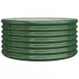 Vaso da Giardino Acciaio Verniciato a Polvere 80x80x36 cm Verde