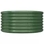 Vaso da Giardino Acciaio Verniciato a Polvere 80x80x36 cm Verde