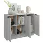 Credenza Grigio Sonoma 90,5x30x70 cm in Legno Multistrato