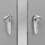 Copri Bidoni Pattume Quadruplo 276,5x77,5x115,5cm Acciaio Inox