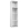 Libreria/Mobile TV Bianco Lucido 36x30x143 cm in Truciolato