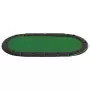 Piano Tavolo da Poker Pieghevole 10 Giocatori Verde 208x106x3cm