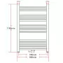 Portasciugamano Radiatore Riscaldamento Centrale Dritto 600x1160 mm