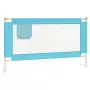 Sponda Letto di Sicurezza per Bambini Blu 140x25 cm in Tessuto