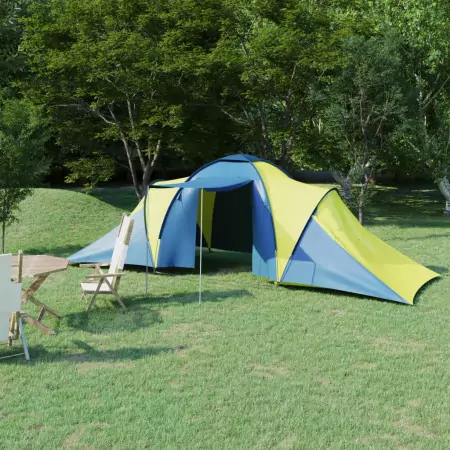 Tenda da Campeggio per 6 Persone Blu e Gialla