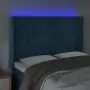 Testiera a LED Blu Scuro 147x16x118/128 cm in Velluto