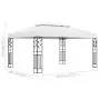 Gazebo con Tetto Doppio 3x4 m Bianco