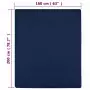 Lenzuola con Angoli Jersey 2pz Blu Marino 160x200 cm Cotone