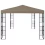 Gazebo con Luci a Stringa LED 34 m Grigio Talpa