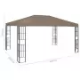 Gazebo con Luci a Stringa LED 34 m Grigio Talpa