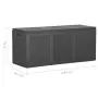 Baule da Giardino 270 L Nero in Rattan PP