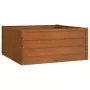 Fioriera da Giardino Grigia 100x100x45 cm Acciaio Corten