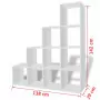 Libreria / Scaffale Espositore a Scala 142 cm Bianco