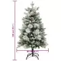 Albero di Natale con Neve Floccata LED e Pigne 150 cm PVC e PE