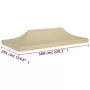 Tetto per Tendone per Feste 6x3 m Beige 270 g/m²