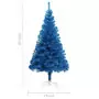 Albero di Natale Artificiale con Supporto Blu 150 cm PVC