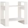 Libreria/Divisorio Bianco 60x35x57 cm in Legno Massello di Pino