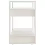 Libreria/Divisorio Bianco 60x35x57 cm in Legno Massello di Pino