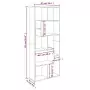 Libreria Grigio Sonoma 67x24x161 cm in Legno Ingegnerizzato