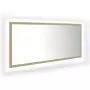 Specchio da Bagno LED Rovere Sonoma 100x8,5x37 cm in Truciolato