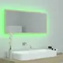 Specchio da Bagno LED Rovere Sonoma 100x8,5x37 cm in Truciolato