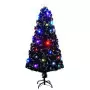 Albero di Natale Artificiale Supporto/LED 150 cm Fibra Ottica