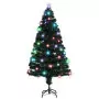 Albero di Natale Artificiale Supporto/LED 150 cm Fibra Ottica