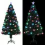 Albero di Natale Artificiale Supporto/LED 150 cm Fibra Ottica