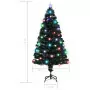 Albero di Natale Artificiale Supporto/LED 150 cm Fibra Ottica