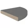 Scaffali Angolari a Parete 4 pz Grigio Lucido 35x35x3,8 cm MDF