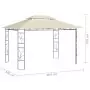 Gazebo 4x3x2,7 m Crema 160 g/m²