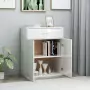 Credenza Bianco Lucido 60x30x75 cm in Truciolato