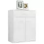 Credenza Bianco Lucido 60x30x75 cm in Truciolato