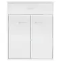 Credenza Bianco Lucido 60x30x75 cm in Truciolato