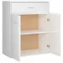 Credenza Bianco Lucido 60x30x75 cm in Truciolato