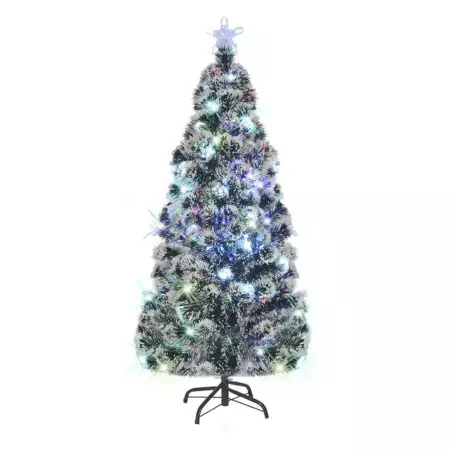 Albero di Natale Artificiale Supporto/LED 180 cm Fibra Ottica