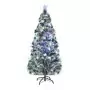 Albero di Natale Artificiale Supporto/LED 180 cm Fibra Ottica