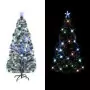 Albero di Natale Artificiale Supporto/LED 180 cm Fibra Ottica