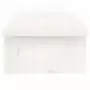 Supporto per Monitor Bianco 100x27x15 cm Legno Massello di Pino