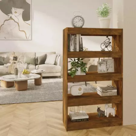 Libreria/Divisorio Rovere Fumo 80x30x135 cm in Truciolato