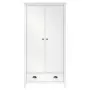 Armadio a 2 Ante Hill Range Bianco 89x50x170cm in Legno di Pino